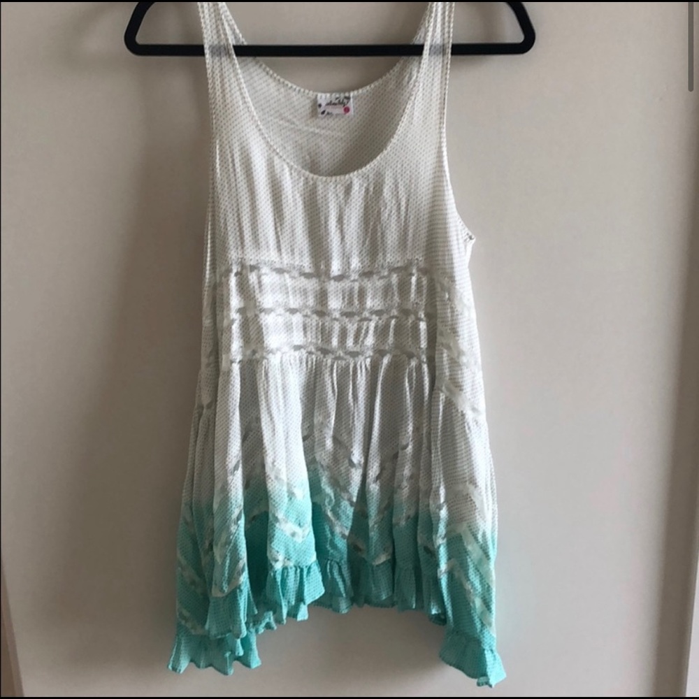 Ombré / dip dye voile and lace slip